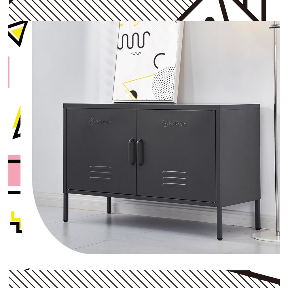 Buffet Sideboard Metal Cabinet - BASE Charcoal