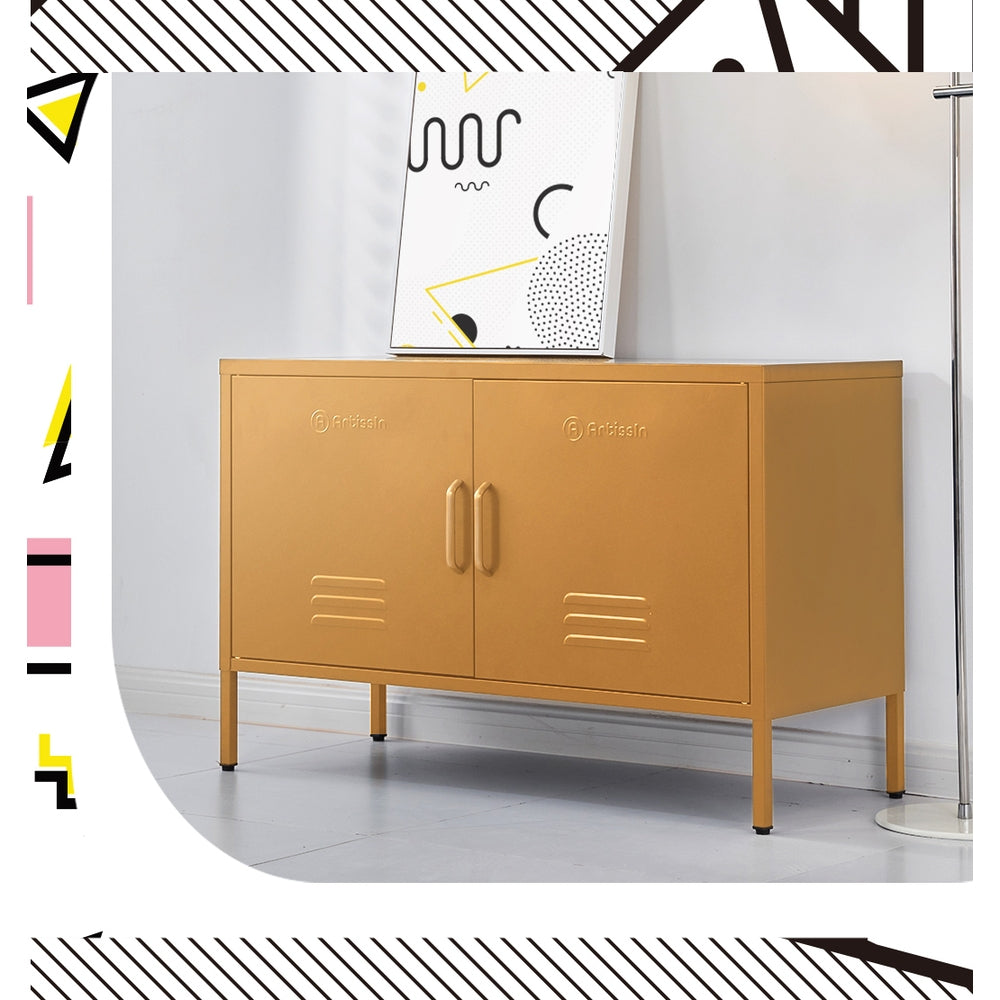 Buffet Sideboard Metal Cabinet - BASE Yellow