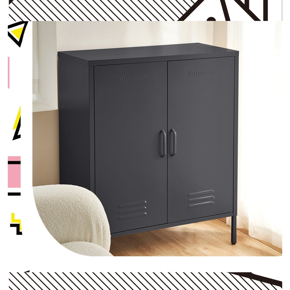 Buffet Sideboard Metal Cabinet - SWEETHEART Charcoal