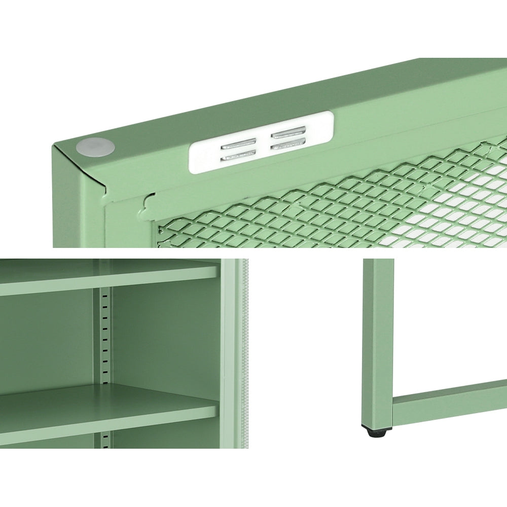 Buffet Sideboard Metal Cabinet - ELMA Green