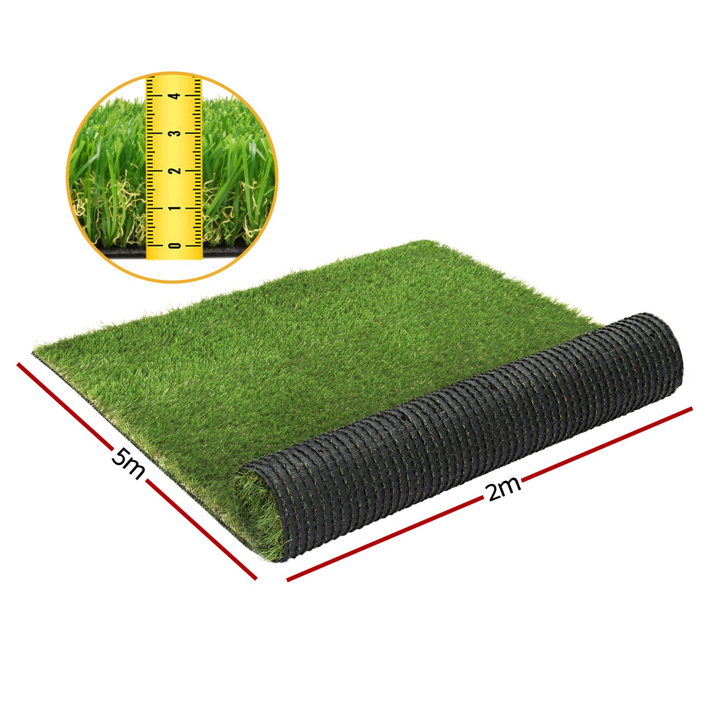 Artificial Grass 30mm 2mx5m Synthetic Fake Lawn Turf Plastic Plant 4-coloured