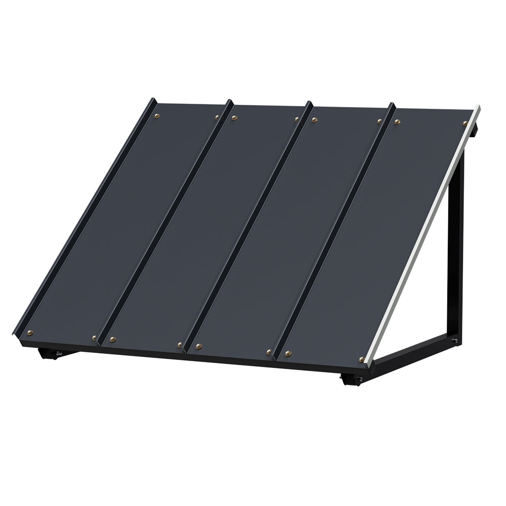 Window Door Awning Canopy 1mx1.2m Black Metal Frame