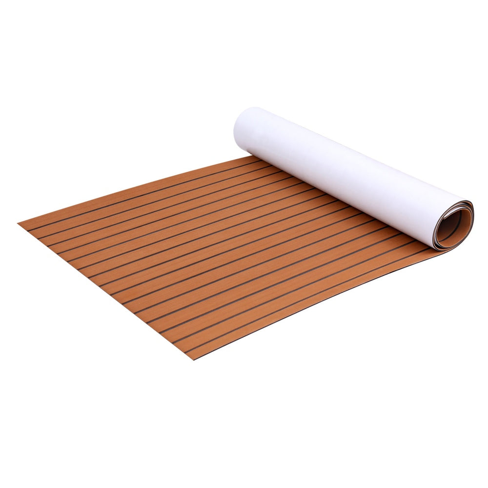 Seamanship EVA Foam Boat Flooring Mat Decking Sheet 240x90x0.6cm Dark Brown