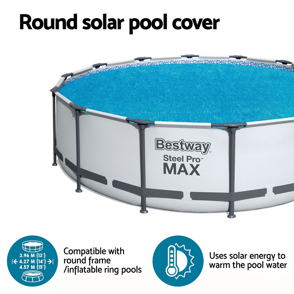 Pool Cover Solar Fits 4.17m Round Above Ground Swimming Pool Blanket