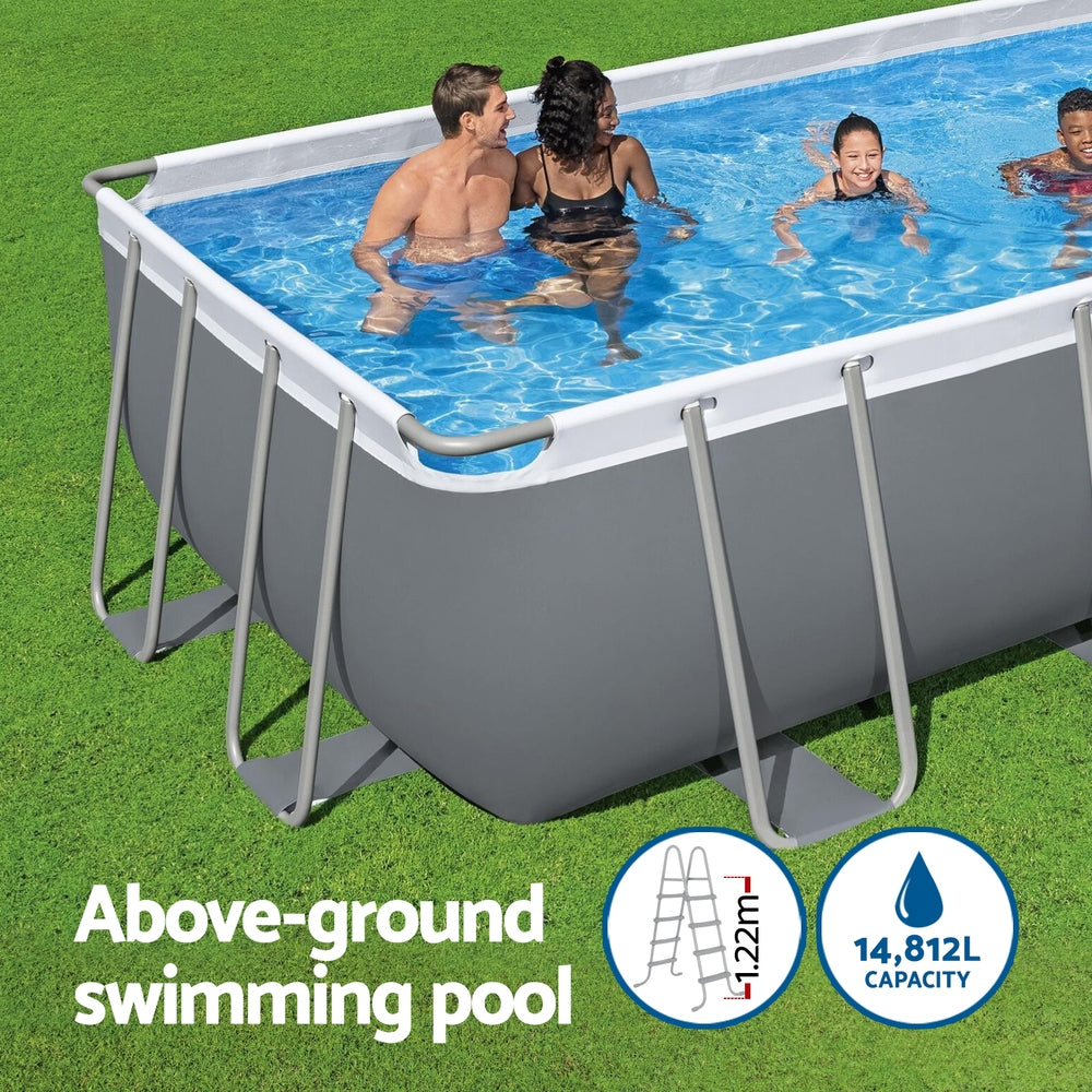 Swimming Pool Steel Frame 549x274x122cm Above Ground Pool with Filter Pump and Ladder 14812L