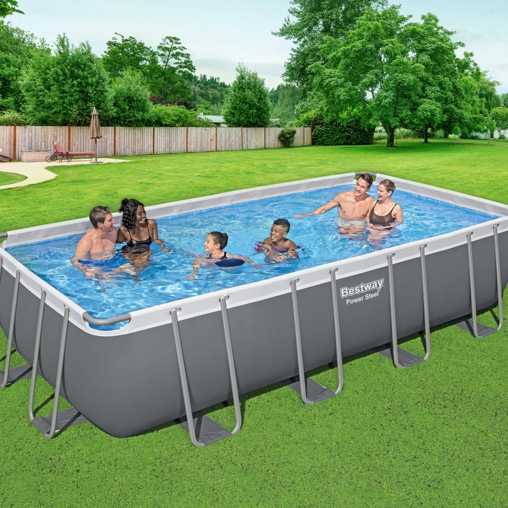 Swimming Pool Steel Frame 549x274x122cm Above Ground Pool with Filter Pump and Ladder 14812L