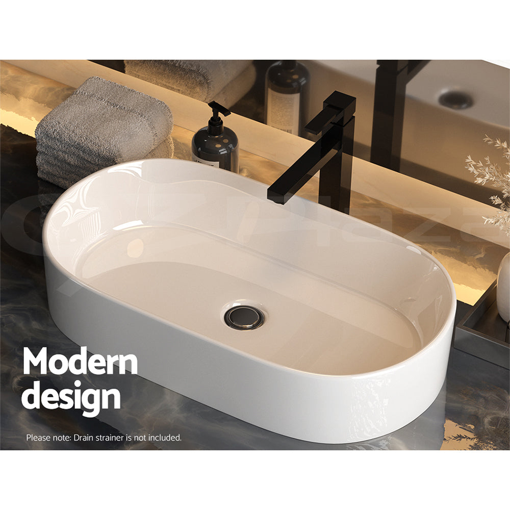 Bathroom Basin Ceramic Vanity Sink Hand Wash Bowl 53x28cm