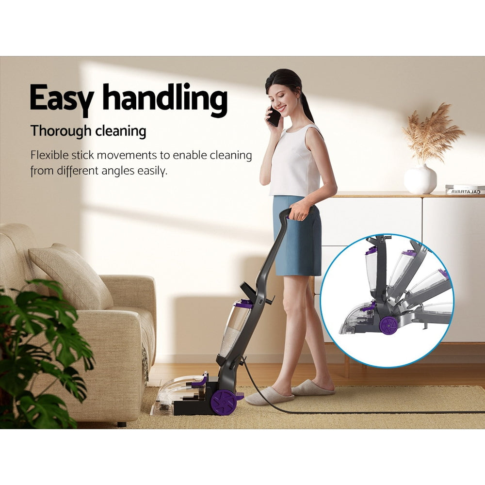 Carpet Washer Handheld Vacuum Cleaner Sweeper Wet Twin Water Tank 800W