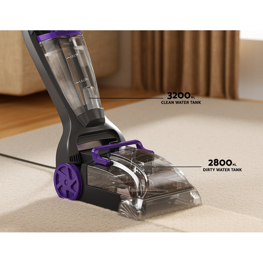 Carpet Washer Handheld Vacuum Cleaner Sweeper Wet Twin Water Tank 800W