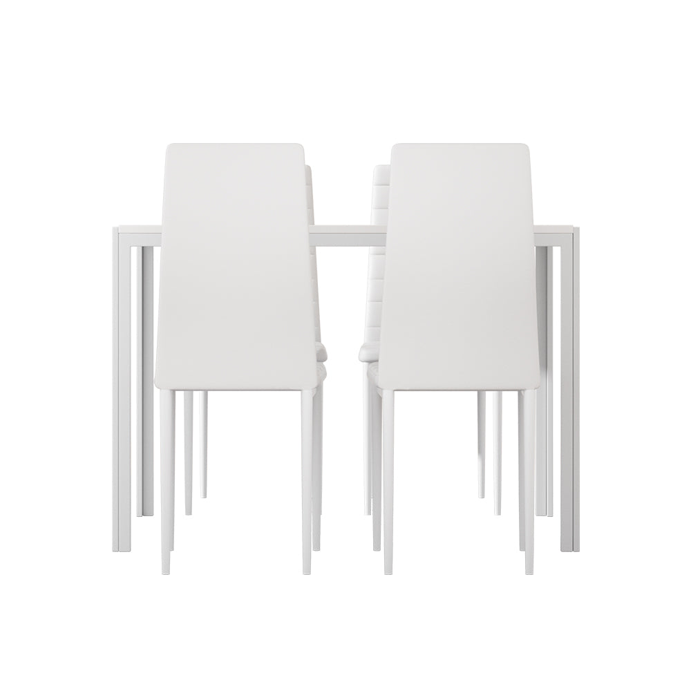 Dining Chairs and Table Dining Set 4 Chair Set Of 5 White