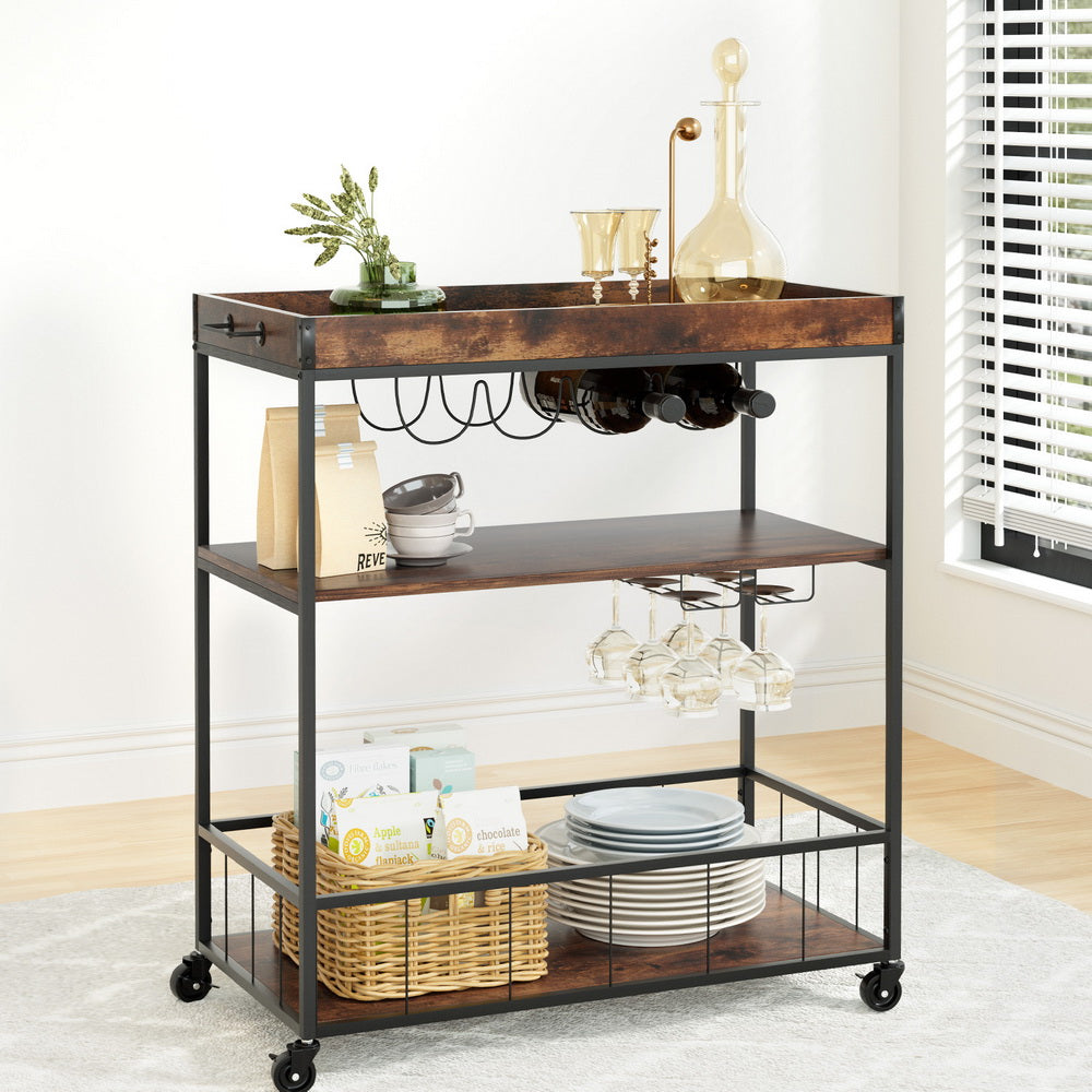 Kitchen Island Rolling Serving Cart