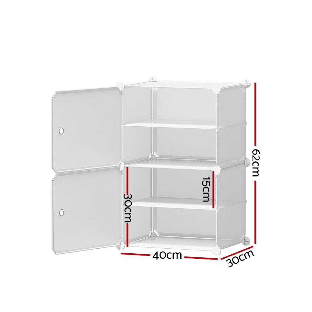 Shoe Cabinet DIY Shoe Box White Storage Cube Portable Organiser Stand