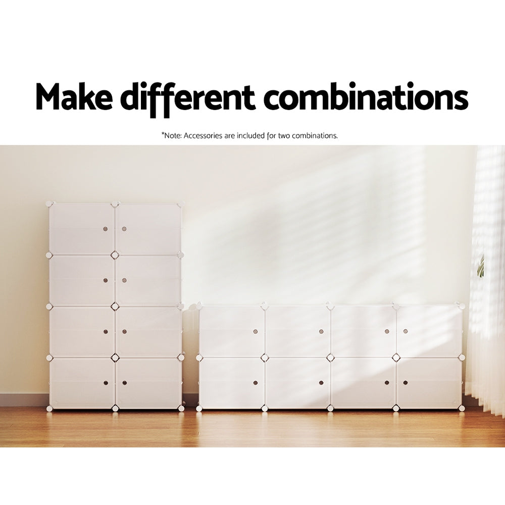 Shoe Cabinet DIY Storage Cube Shoe Box White Portable Organiser Stand