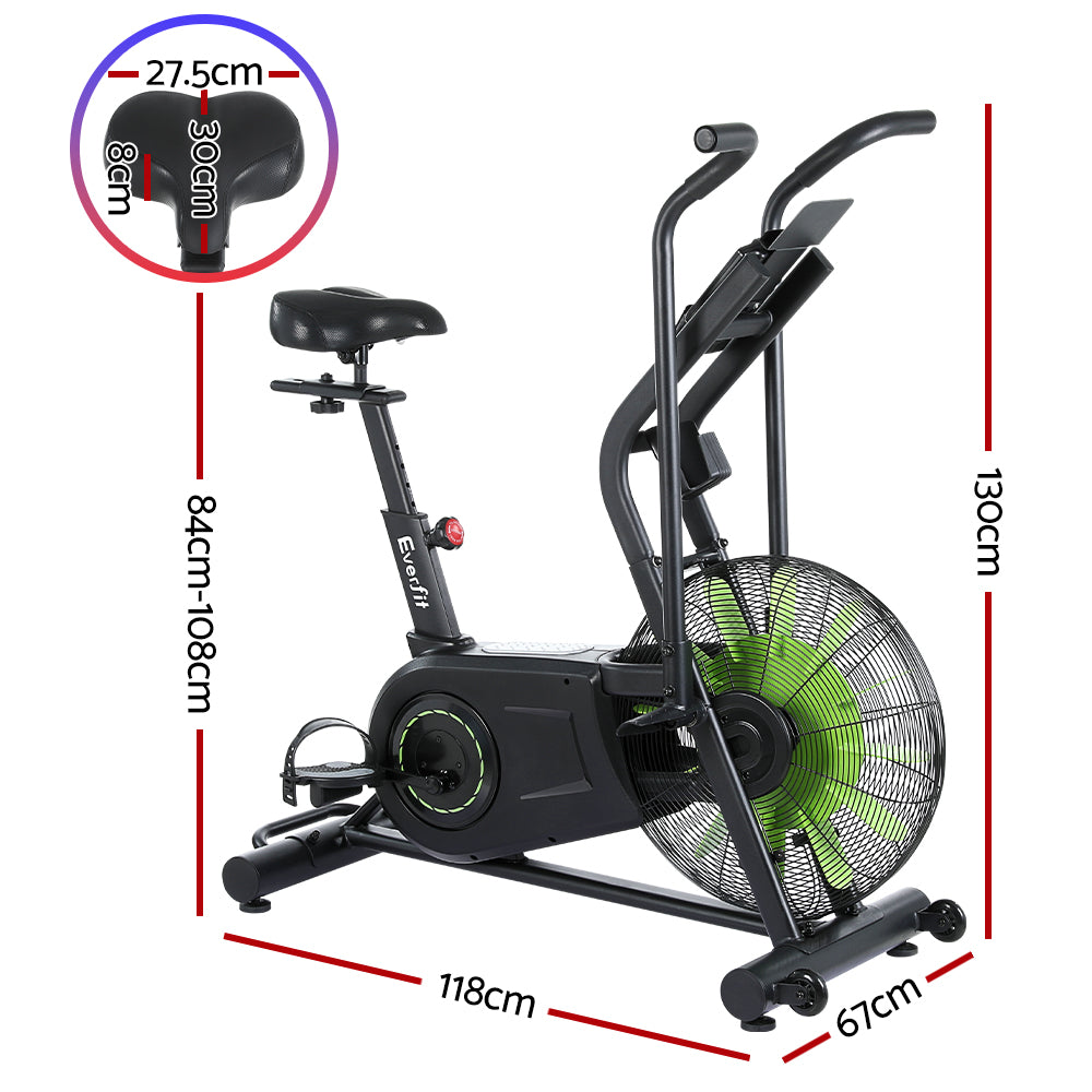 Air Bike Dual Action Exercise Bike Fitness Home Gym Cardio