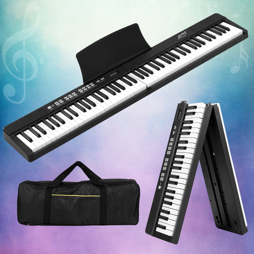 Alpha 88 Keys Foldable Electronic Piano Keyboard Digital Electric w/ Carry Bag