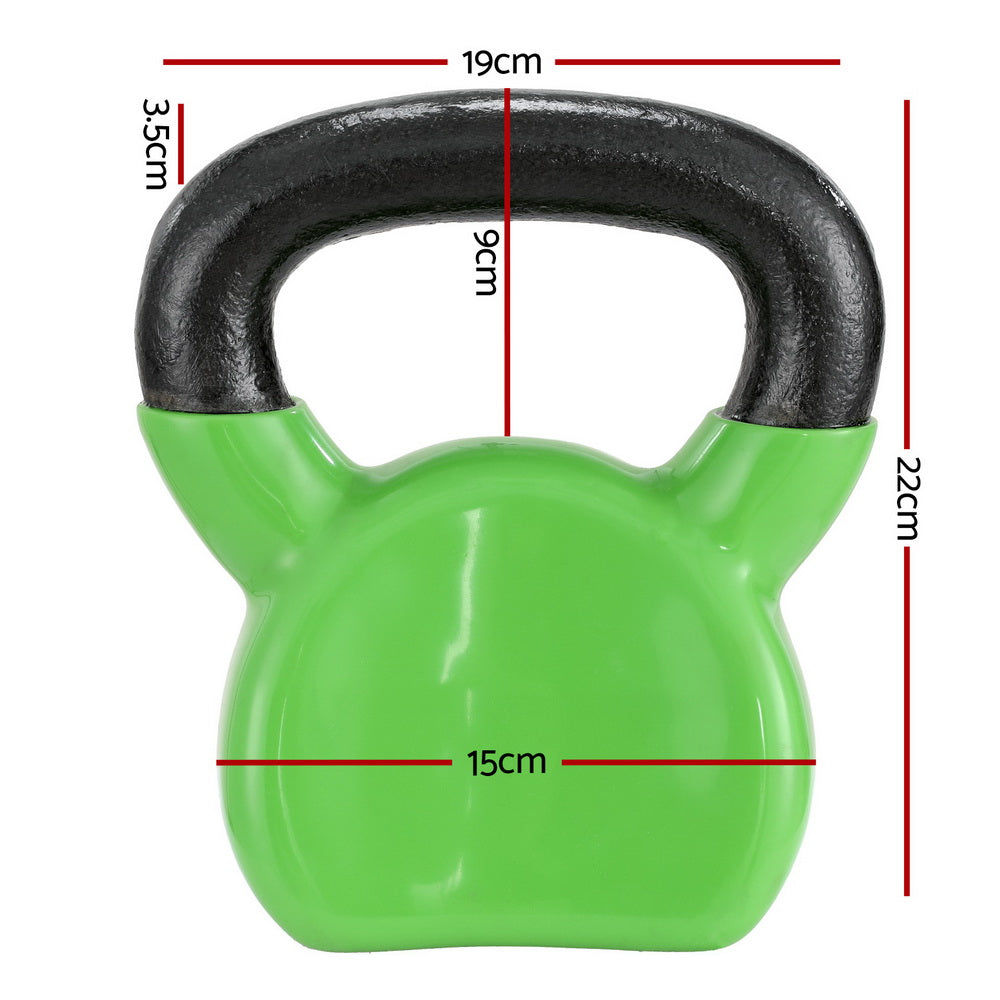 8kg Kettlebell Set Weightlifting Bench Dumbbells Kettle Bell Gym Home