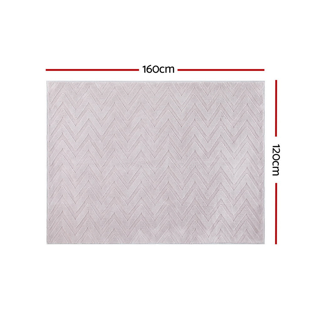 Floor Rugs 120x160cm Washable Area Mat Large Carpet Microfiber Ripple