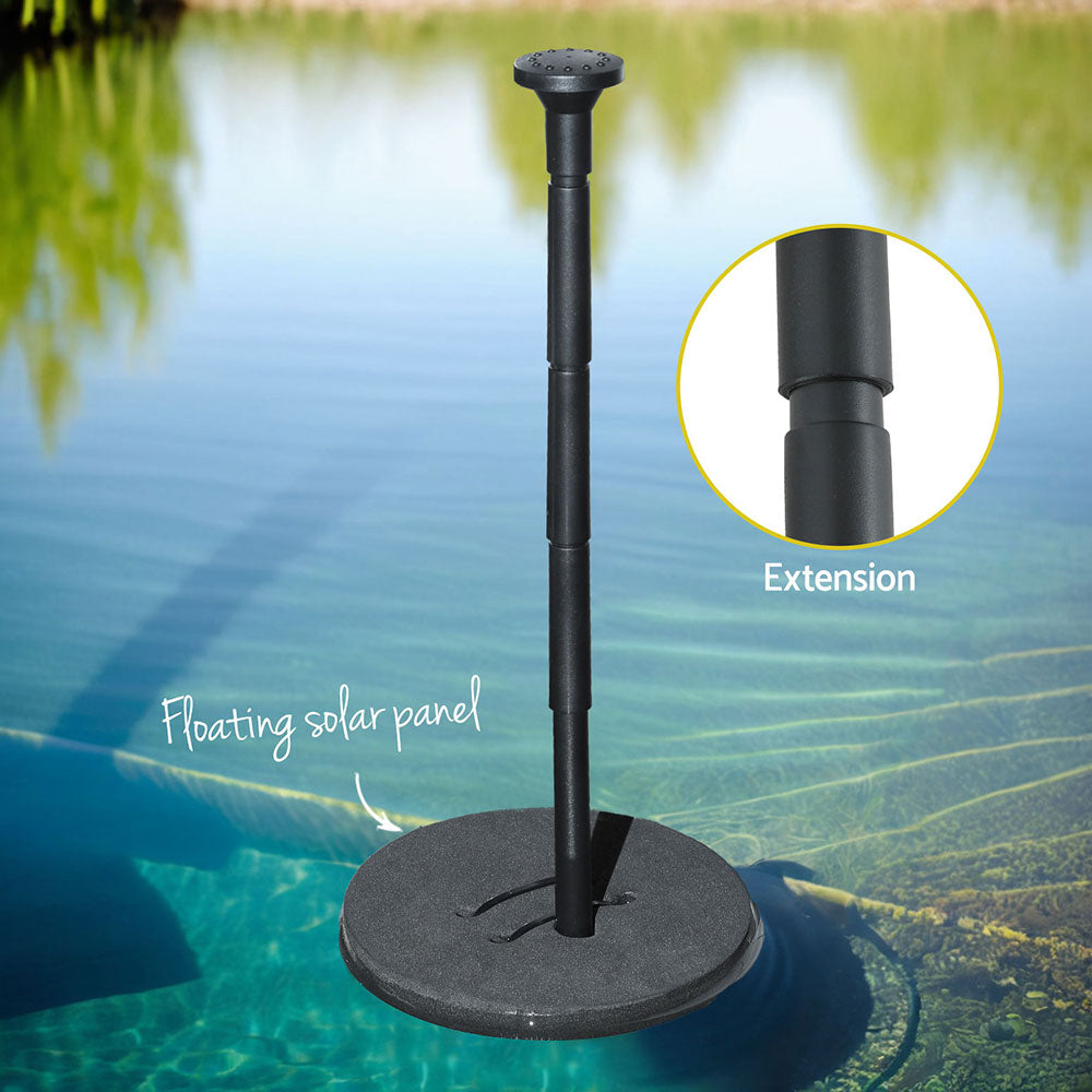 Solar Pond Pump Water Fountain Submersible Floating Bird Bath 190L/H