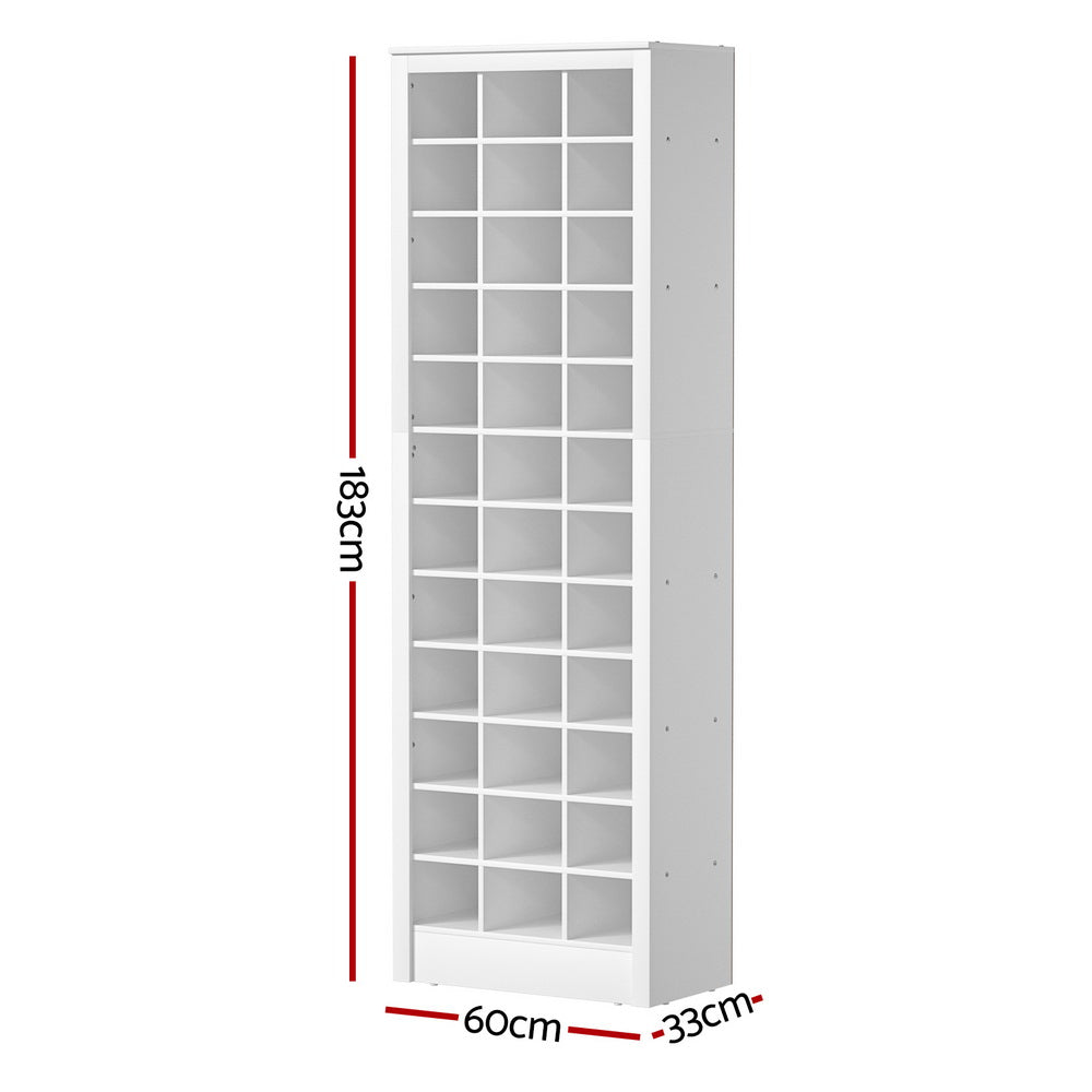 Shoe Rack 12-tier 36 Pairs Storage White