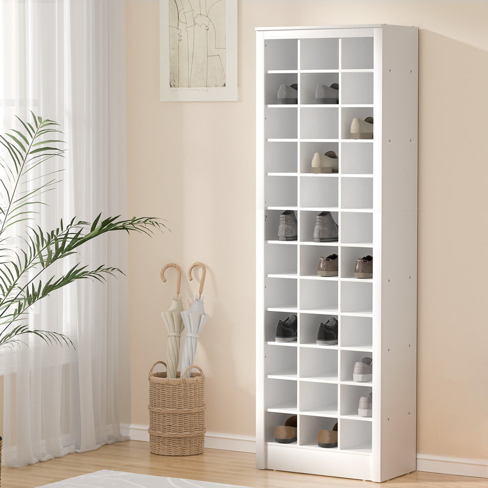 Shoe Rack 12-tier 36 Pairs Storage White