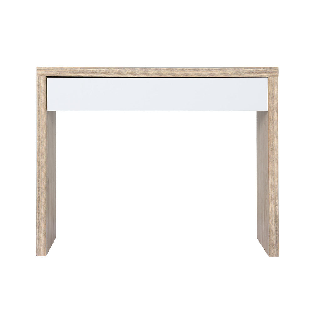 Console Table Storage Drawer Jory White Pine