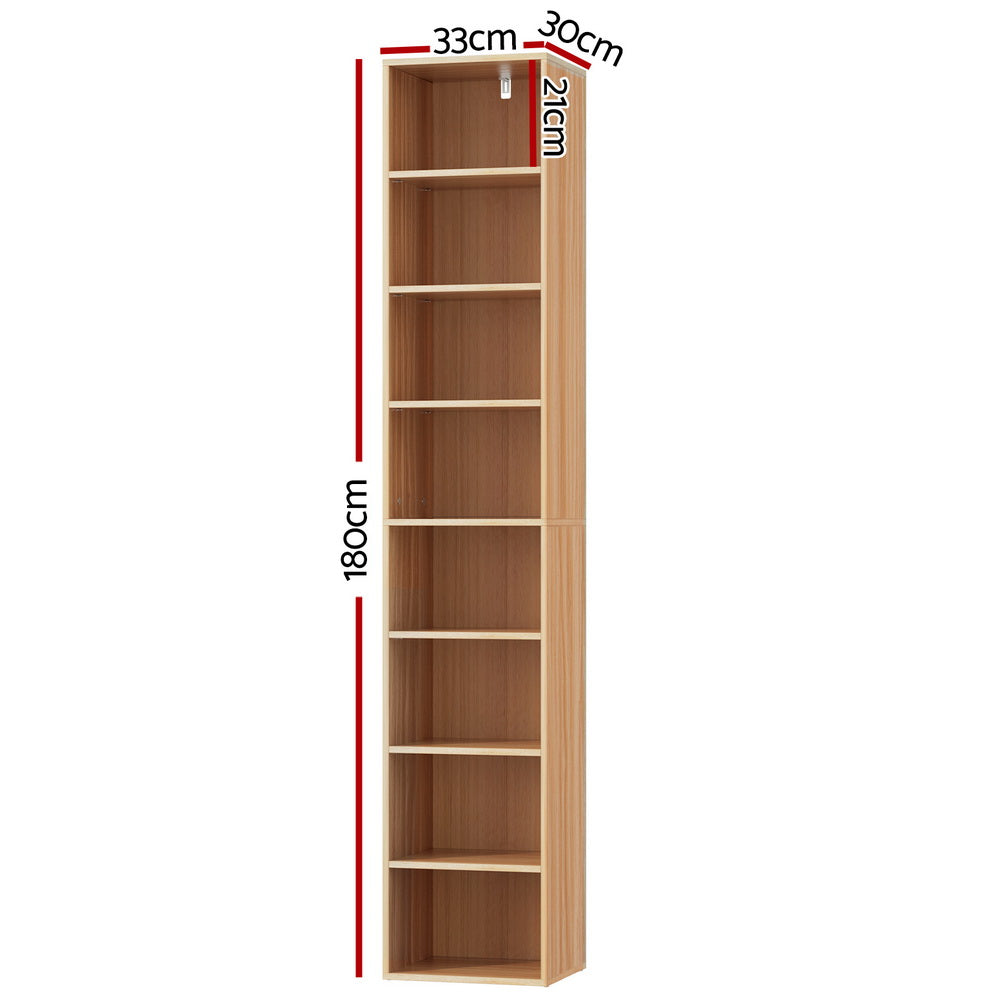 Bookshelf 8 Tiers MILO Pine