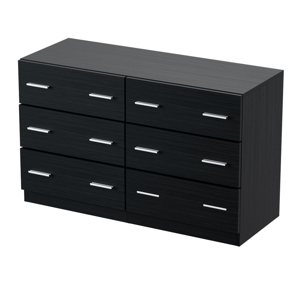 6 Chest of Drawers - VEDA Black