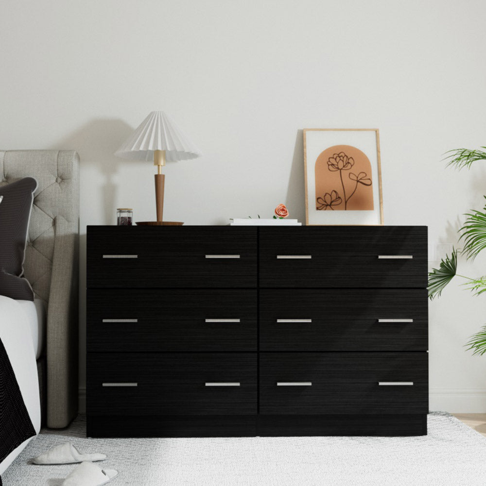 6 Chest of Drawers - VEDA Black