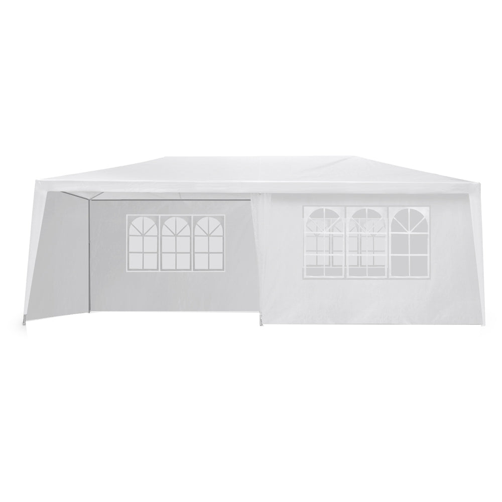 Gazebo 3x6m Marquee Wedding Party Tent Outdoor Camping Side Wall Canopy 6 Panel White