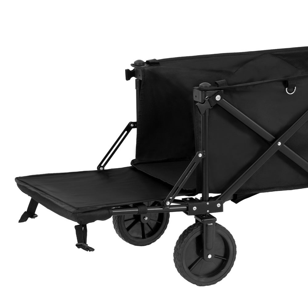 Garden Cart with Opening Rear Black