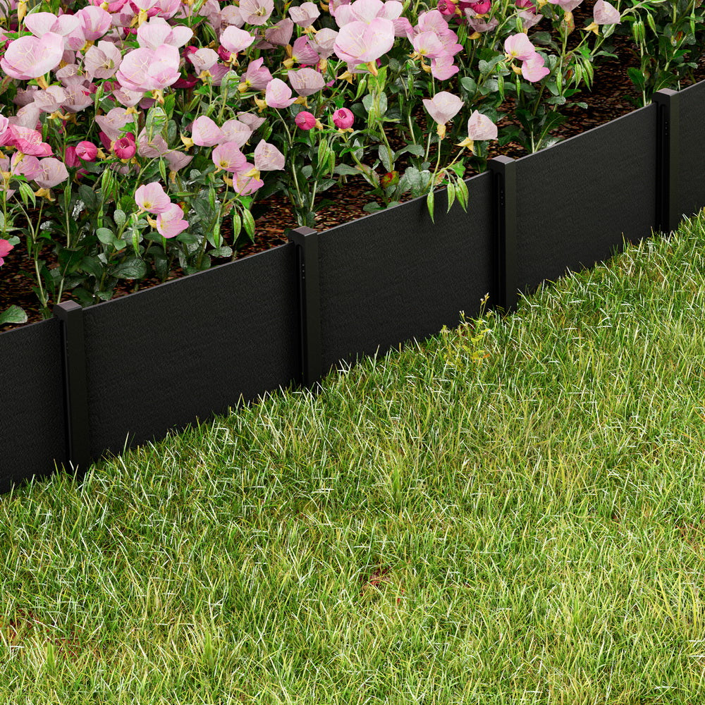 Garden Edging 15CM x 10M Border Support Landscape Edge Black