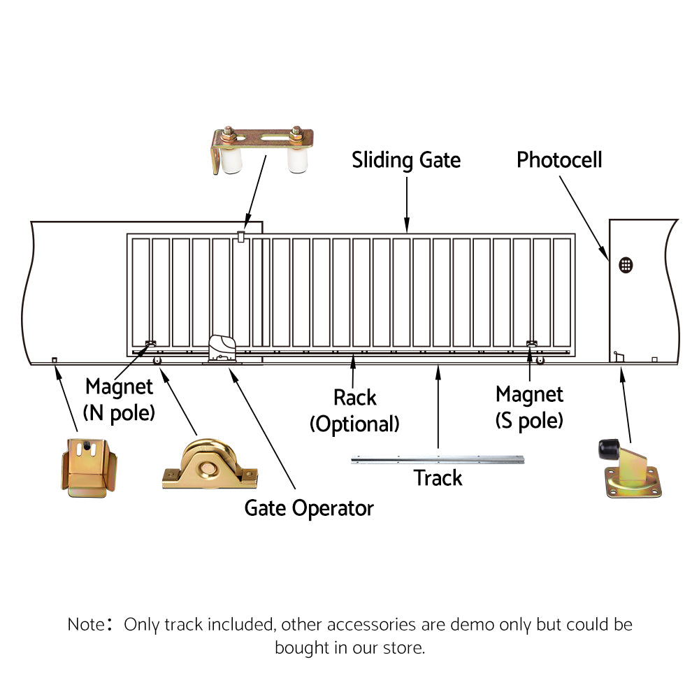 LockmHomeMyGarden Sliding Gate Opener Ground Track 6M