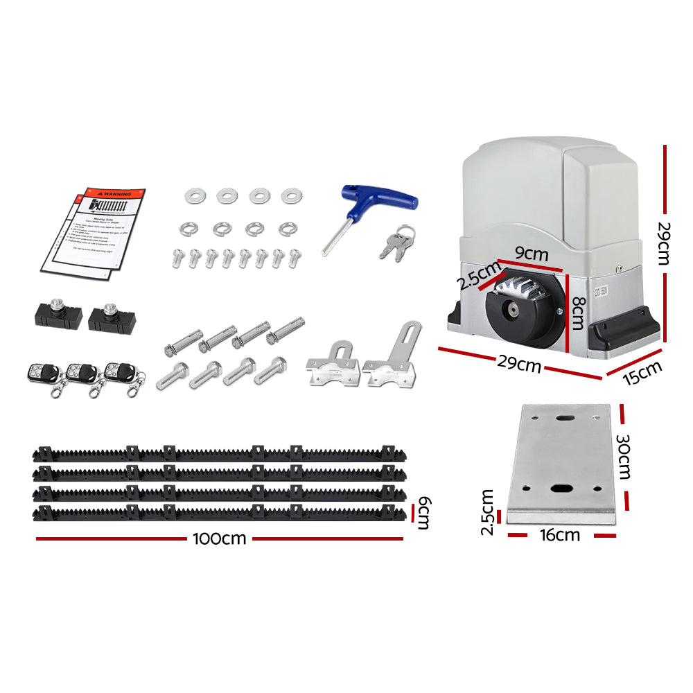 LockMHomeMyGarden Sliding Gate Opener 800KG Keypad 4M