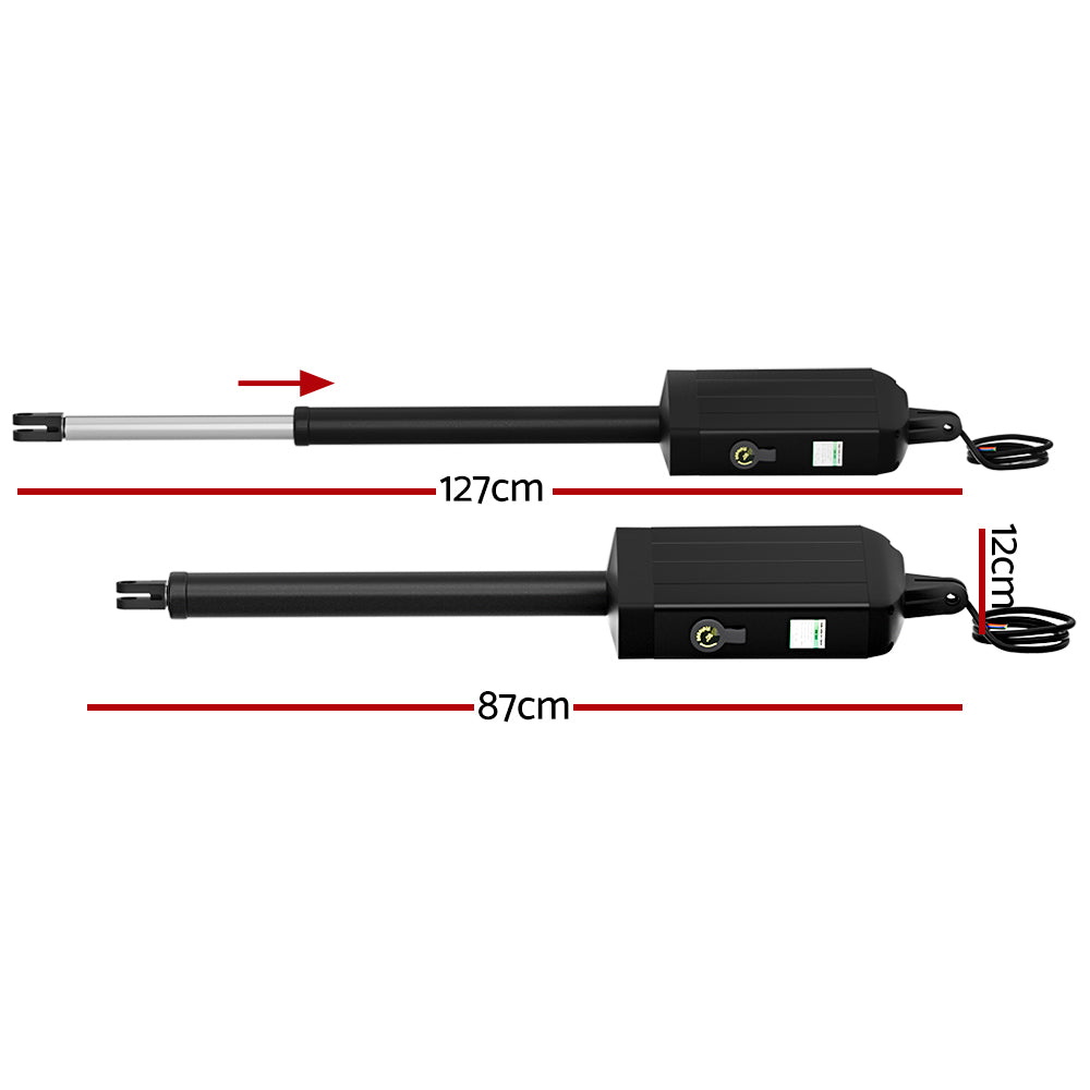 Dual Swing Gate Opener Lockm Automatic Solar Power 10W 600KG 10M