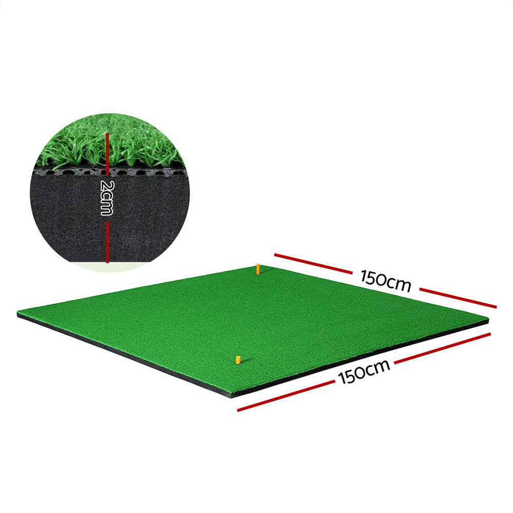 Golf Hitting Mat Portable Driving¬†Range Practice¬†Training Aid 150x150cm