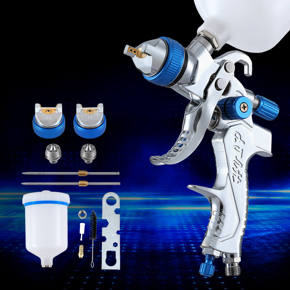 HVLP Air Spray Gun Gravity Feed Cup Nozzles Included