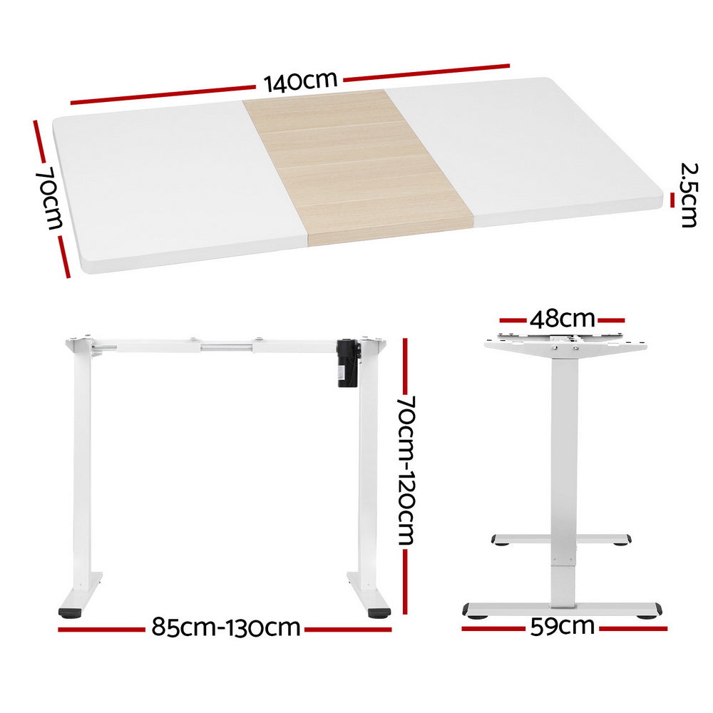 Electric Standing Desk Sit Stand Desks 140CM