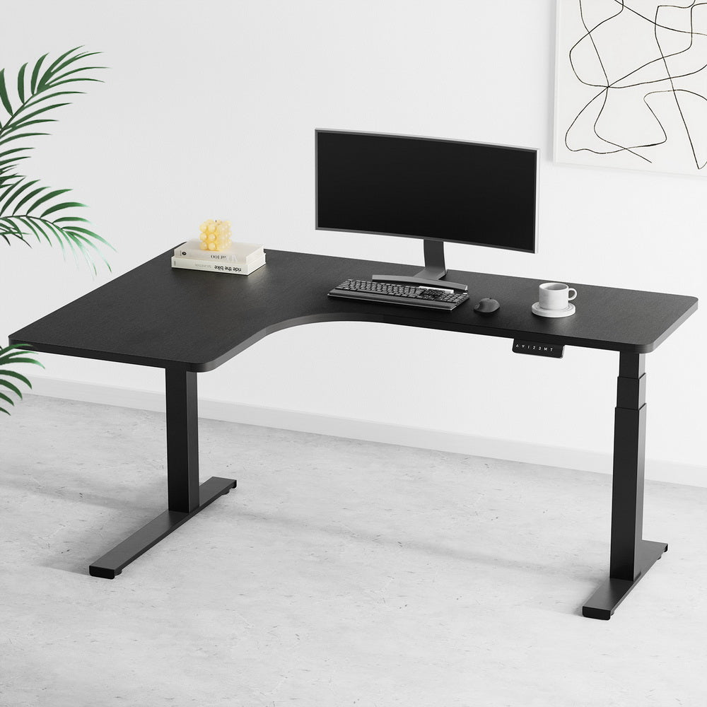 Standing Desks L-shape Motorised 160CM Black