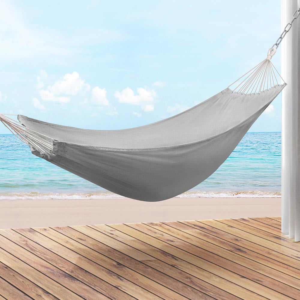 Hammock Bed with Travel Bag Outdoor Lounge Chair - Grey