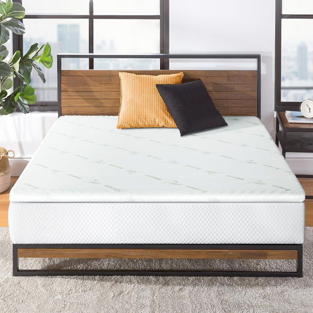 Bedding Memory Foam Mattress Topper Cool Gel Bed Mat Bamboo 10cm Single