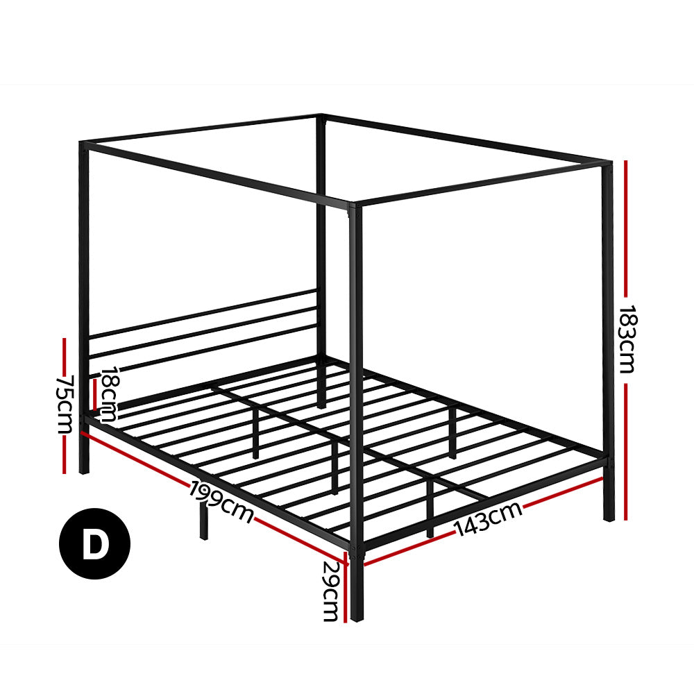 Bed Frame Double Size Metal Frame POCHY