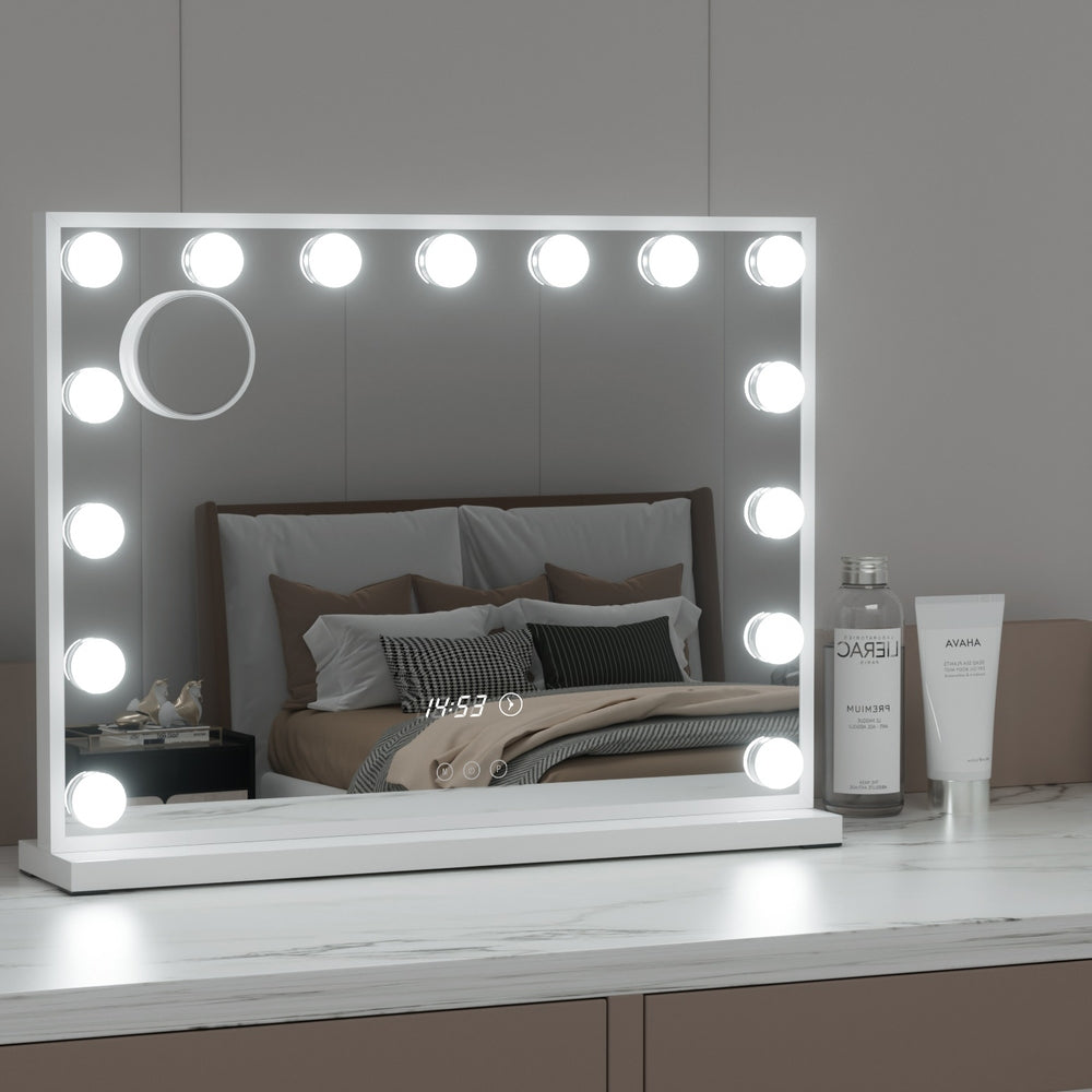 Makeup Mirror Hollywood 58x45cm 15 LED Time