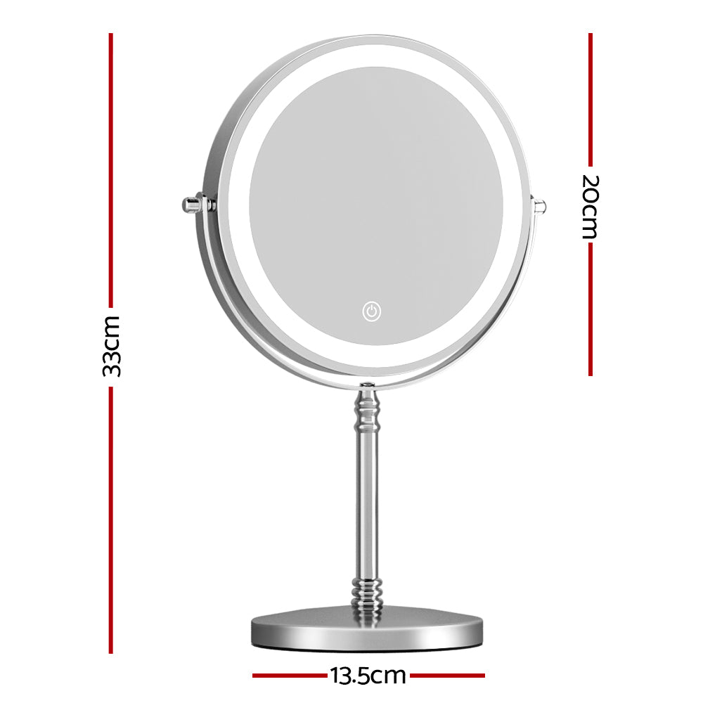 Makeup Mirror LED Light Cosmetic Round 360∞ Rotation 10X Magnifying