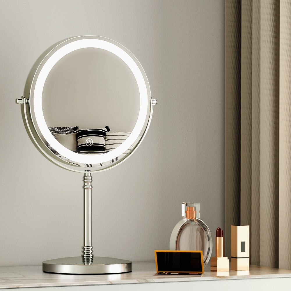 Makeup Mirror LED Light Cosmetic Round 360∞ Rotation 10X Magnifying