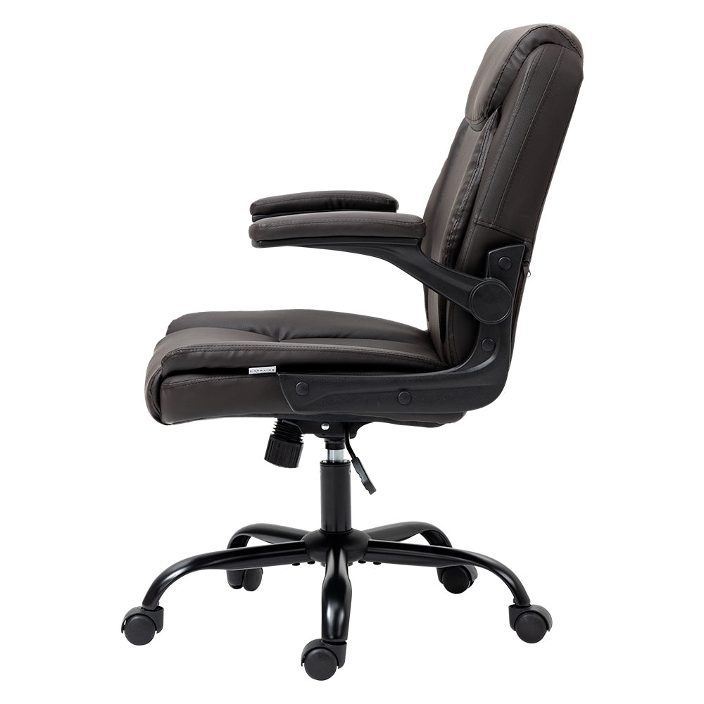 Executive Office Chair Mid Back Brown