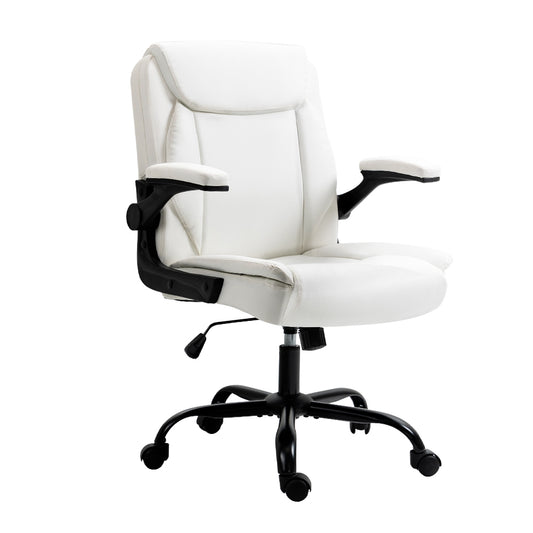 Artiss Executive Office Chair Mid Back White