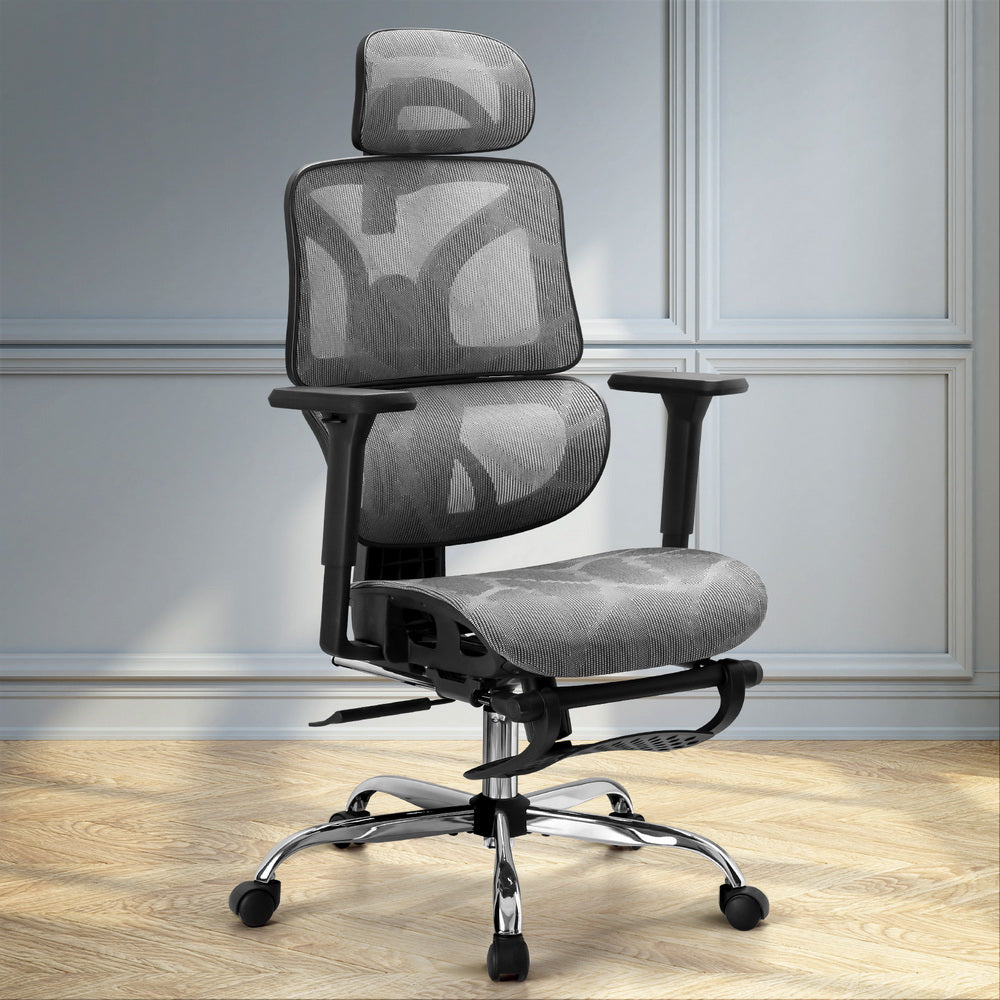 Ergonomic Office Chair Footrest Grey