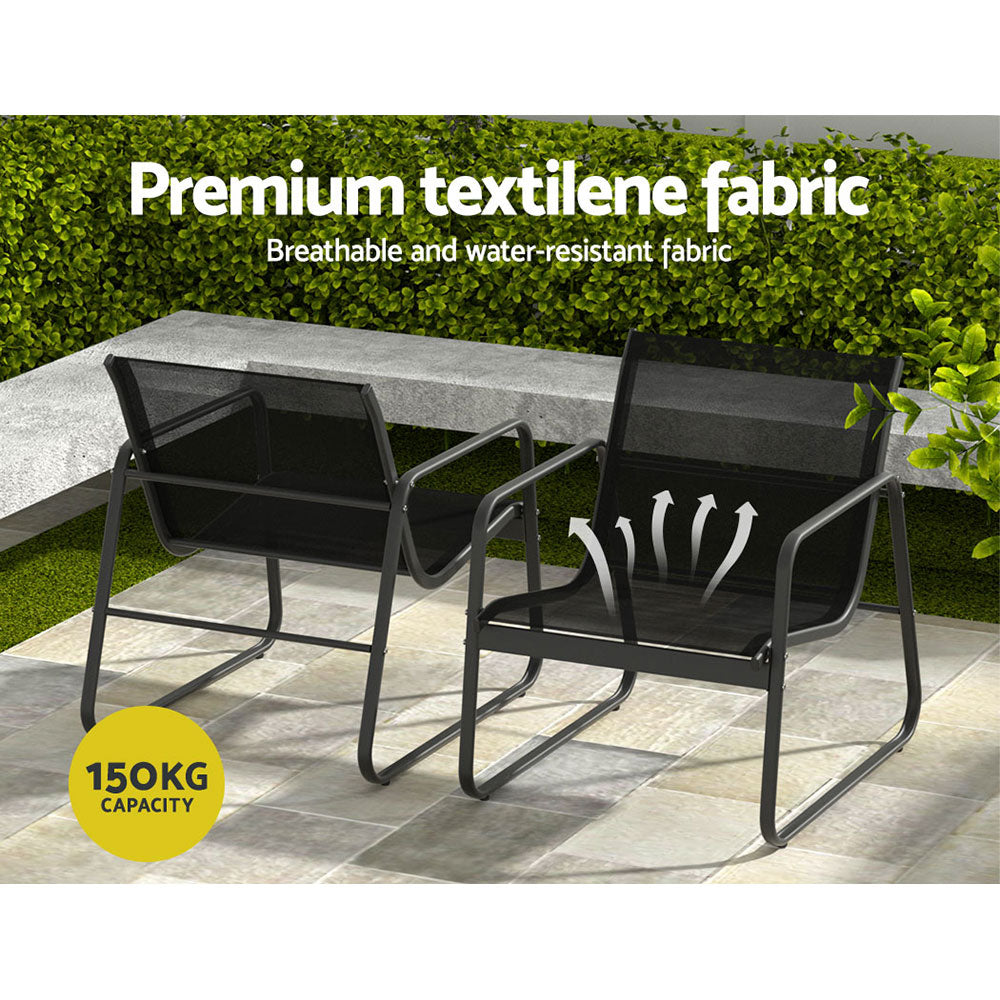 Outdoor Sofa Set Lounge Setting Textilene Table and Chairs Garden Patio Furniture