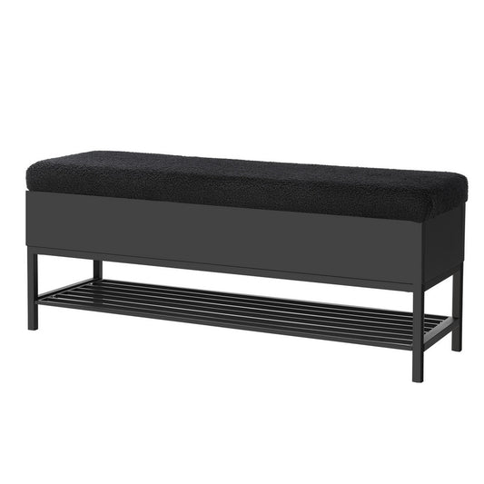 Artiss Storage Ottoman Blanket Box 110cm Boucle Shelf