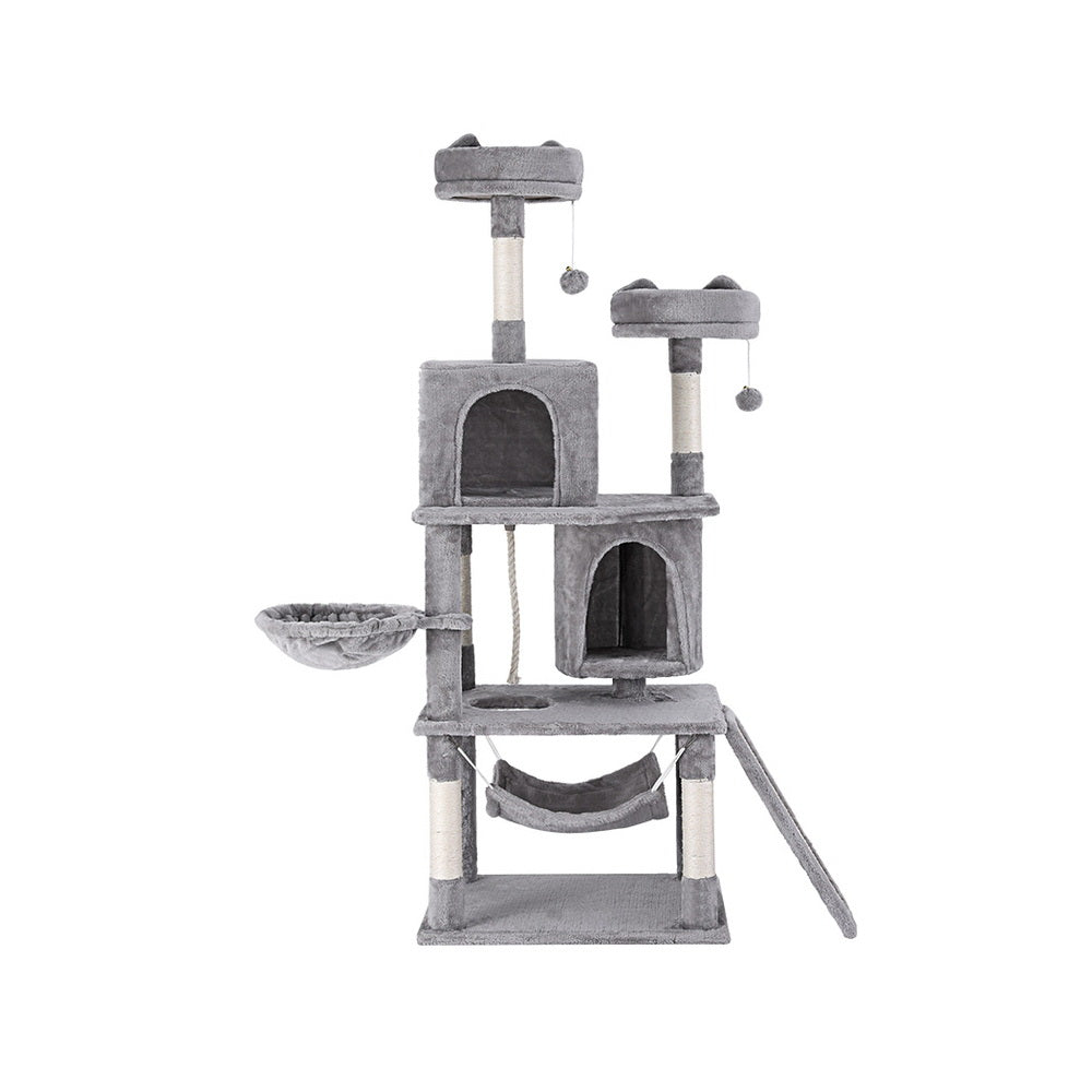 Cat Tree Tower Scratching Post Scratcher 161cm Condo House Trees Grey